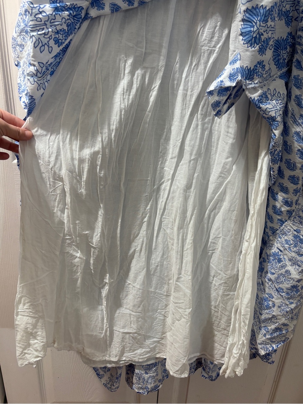 Calypso St. Barth Blue White Floral Block Print Tiered Maxi Dress Halter, Small - Picture 13 of 13